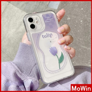 Ốp điện thoại màu tím Hoa Tulip thích hợp cho iPhone 11 iPhone 13 Pro Max iPhone 12 Pro Max iPhone 7 Plus