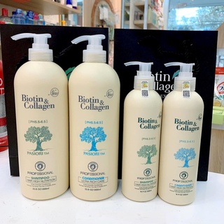 DẦU GỘI BIOTIN COLLAGEN TRẮNG CHÍNH HÃNG 500ml - 1000ml, DẦU GỘI PHỤC HỒI TÓC HƯ TỔN, CHỐNG GÃY RỤNG