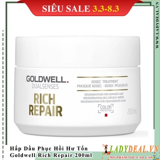 Hấp Dầu Phục Hồi Tóc Hư Tổn Goldwell Dualsenses Rich Repair 200ml | Ladydeal.vn