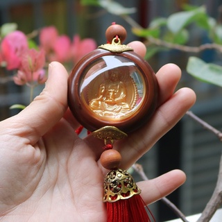 Dây treo ô tô phật bà quan thế âm bồ tát hình tròn tượng trưng trời đất - đi đường bình an may mắn