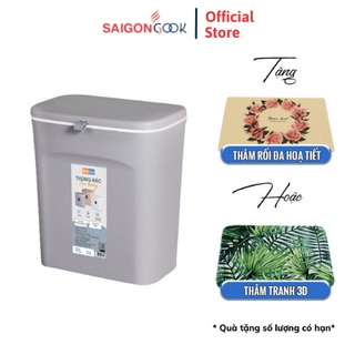 Thùng Rác Thông Minh Tiện Dụng Có Miếng Dán Treo Tường - 9L