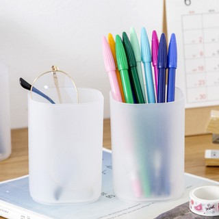 Ống Nhựa Nhám Trong Suốt Đựng Bút Tiện Lợi #T6-6