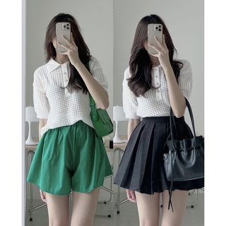 [NEW]ÁO LEN POLO ĐỤC LỖ CỘC TAY HÀNG QUẢNG CHÂU