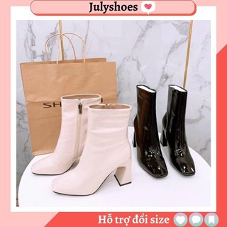Bốt Gót Vát Chất Da Bóng Hàng Loại Đẹp FULLBOX
