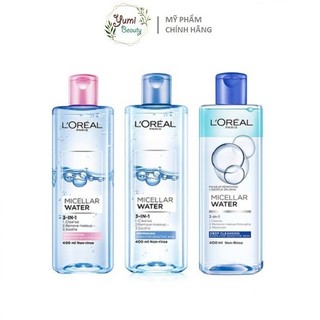 Nước tẩy trang L'oreal Paris Micellar Water dung tích 95ml và 400ml