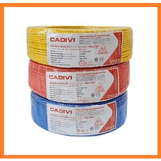 Dây điện đơn cadivi 1.5 mm2 CV 1.5 cuộn 100m.bán lẻ theo mét
