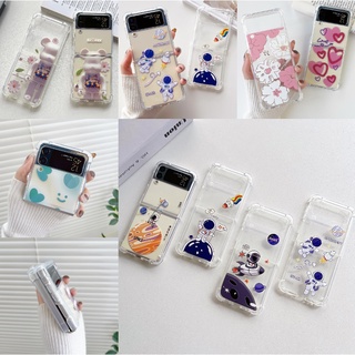 Ốp Điện Thoại TPU Dẻo Trong Suốt Họa Tiết Hoạt Hình Phi Hành Gia Cho Samsung Galaxy Z Flip 3 5G