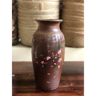 Bình hoa gốm sành vẽ tay thủ công 29cm