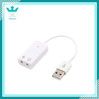 USB Âm Thanh Cho Máy Tính Laptop - USB Sound Adapter 7.1 Chuyển Đổi Từ USB Ra 2 Jack 3.5mm