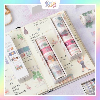 Set 6 cuộn băng keo washi tape xinh xắn ulzzang