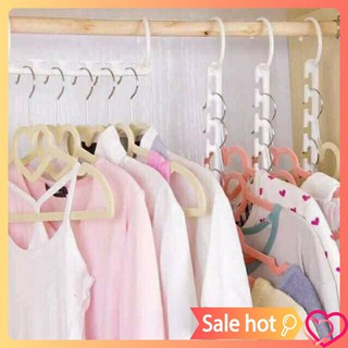 BỘ 8 MÓC NHỰA THÔNG MINH TREO ĐỒ TIẾT KIỆM DIỆN TÍCH TỦ ÁO