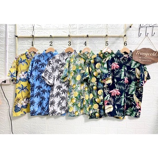 Áo sơ mi nam, nữ hoa lá đi chơi đi biển ( ẢNH THẬT SHOP TỰ CHỤP)