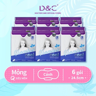 Băng vệ sinh thảo dược Glamiss Cool ban ngày 24cm Combo 6 gói