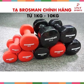 Tạ Tay Brosman 8kg Nhập Khẩu từ ĐỨC bọc cao su cao CAO CẤP CHÍNH HÃNG