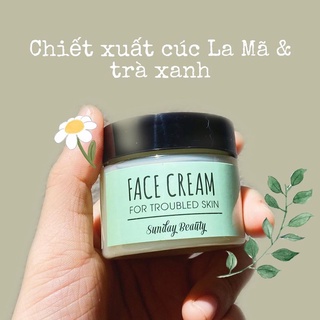 Kem dưỡng da mụn nhạy cảm, da dầu cấp ẩm giảm viêm giảm mụn thiên nhiên Face cream Sunday Beauty handmade