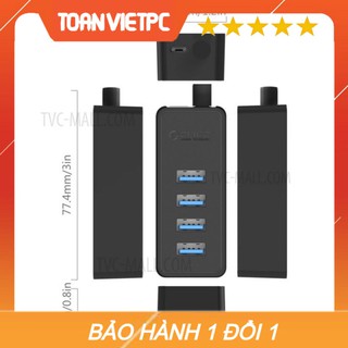 Bộ chia USB HUB 4 cổng USB 3.0 ORICO W5P-U3-30/W5PH4-U3-V1 | hub usb orico chính hãng