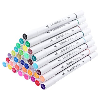 Bút Marker Vẽ Tranh Chuyên Nghiệp 12 - 48 Màu 2 Đầu Thân Nhỏ