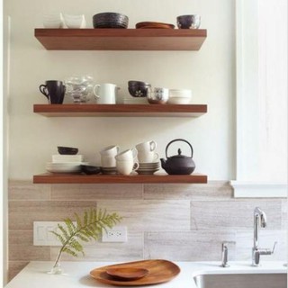Kệ trang trí treo tường 3 thanh ngang 40cm x 15cm đầy đủ ốc vít lắp ráp KTT01