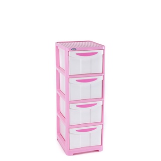 [Hà Nội] -  Tủ nhựa duy tân lớn 4 ngăn màu hông, lá, dương. Kích thước (rộng x sâu x cao): 38 x 45,5 x 104 cm