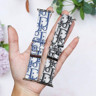 Dây da Monogram D.I.0.R dành cho Apple Watch