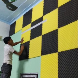 [Mã ELHACE giảm 4% đơn 300K] 30 Tấm mút tiêu âm,Cách âm. Hình trứng- kích thước 40 x 40cm dày 3cm ( Được chọn lựa màu)