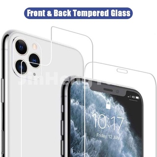 Ốp Điện Thoại Kính Cường Lực Bảo Vệ Trước Và Sau Cho iPhone 11 12 Pro XS Max Mini XR X 7 8 6s Plus SE2020