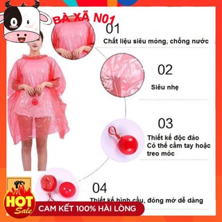 Áo mưa di động đựng trong quả bóng nhỏ gọn, tiện lợi khi đi ra ngoài