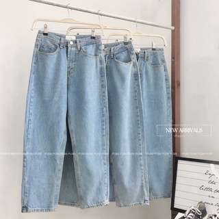 Quần jean nữ màu xanh nhạt form suông có size SML dễ phối đồ Pumi
