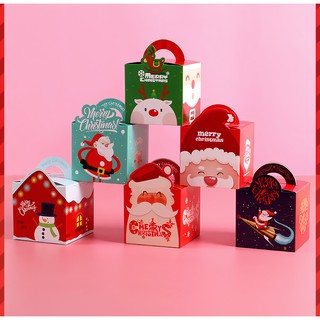 [Combo 5 Hộp] Hộp quà tặng, bánh kẹo - Mẫu Noel, Giáng sinh 2022 (9cm*9cm)