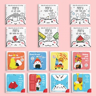 Sách - Combo 14 cuốn sách Ehon Chơi cùng Giri - Chú bé cơm nắm và Những mẩu chuyện vụn vặt của Maru
