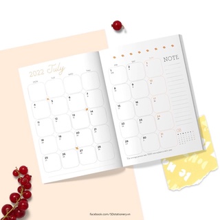 Sổ lịch planner B6 SDstationery LIFE and NATURE 24 tháng 2021-2022
