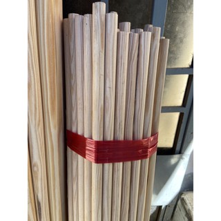 50 thanh gỗ tròn phi 15mm, gỗ thông đẹp, sáng