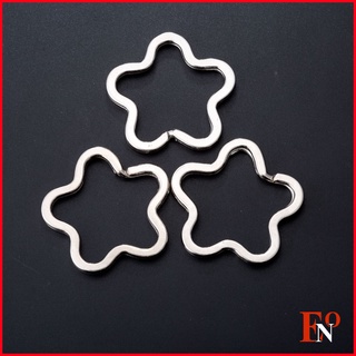 Khoen móc khóa thép không gỉ hình cánh hoa 3.5cm*0.2cm dùng mix đồ handmade, phụ kiện thời trang...