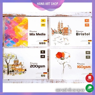 Sổ vẽ Passion các dòng - Sổ Vẽ Phác Thảo Chì - Marker- Màu nước