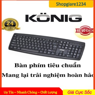 ✨Bàn phím KONIG KB318 Văn Phòng Chính Hãng 100%- Bảo Hành 1 ĐỔI 1- FULL BOX