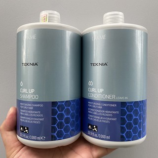 Dầu gội và xả khô dưỡng ẩm tóc uốn xoăn LAKME TEKNIA CURL UP 1000mlx2