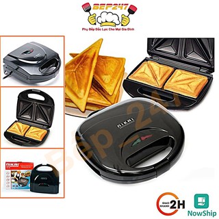 Máy Kẹp Nướng Bánh Mì Nikai, Ép Bánh Sandwich, Rán Trứng, Làm Đồ Ăn Sáng - Nhanh gọn Tiện Lợi