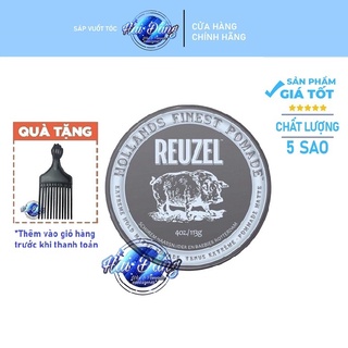 [CHÍNH HÃNG] [HÀ LAN] Sáp vuốt tóc Reuzel Extreme Hold Matte 113g lợn xám - Pomade Reuzel Extreme Hold Matte