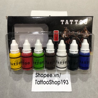 7 màu mực Tattoo bình dân