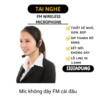 [SGD] Mic Không Dây Cài Đầu - FM Tai Nghe Không Dây Micro Dành Cho Giảng Viên, Hướng Dẫn Viên 5293