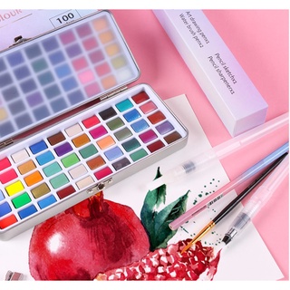 Màu nước có nhũ  Giorgione hộp Thiếc Full Giorgione 50/72/90/100 màu vẽ cute xinh yêu Lalunavn-B92