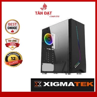 (Siêu Rẻ )Vỏ máy tính Xigmatek EROS - ATX, Dải led RGB - Hàng chính hãng Mới 2021 (Tặng Kèm Ốc )