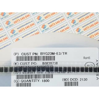 [Combo 10 chiếc] BYG23M-E3/TR BYG23M Diode chỉnh lưu 1.5A/1000V DO-214AC (SMA)
