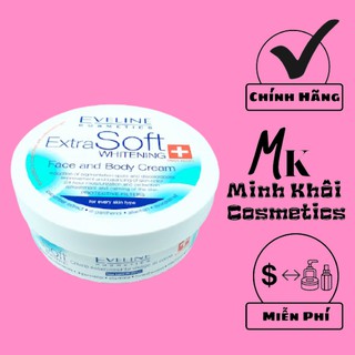 Kem dưỡng ẩm trắng da mặt và toàn thân Eveline Extra Soft Whitening 200ml