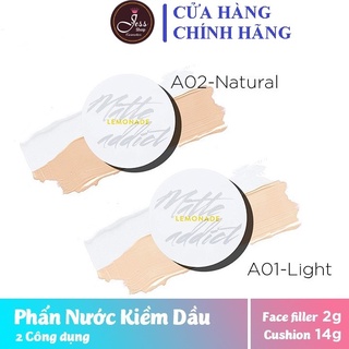 Phấn Nước Kiềm Dầu 2 in 1 Lemonade Matte Addict Dual Cushion 16g