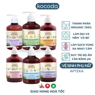 Dung dịch vệ sinh phụ nữ Zelenaya Apteka dạng gel, dạng sữa giúp cân bằng độ pH dành cho da nhạy cảm 370ml - KOCODA