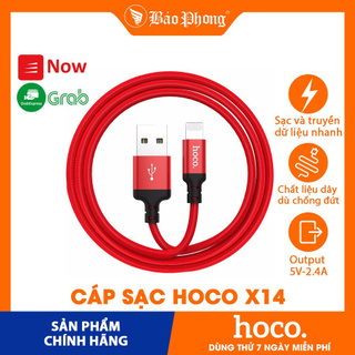Cáp sạc dây dù HOCO X14 dành cho iPhone / iPad / Airpods / TYPE C / Micro dài 1m / 2m điện thoại Samsung Oppo