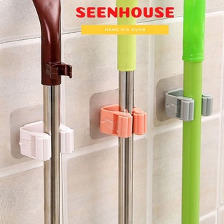 Móc dán tường kẹp giữ cây lau nhà, móc treo chổi chịu lực