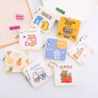 Set 80 thẻ flashcards viết ghi chú, từ vựng tiếng Anh, Trung, Nhật, Hàn hoạt hình dễ thương