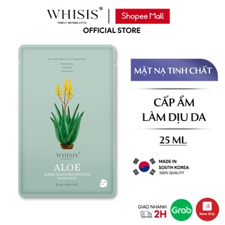 Mặt Nạ Cao Cấp Tinh Chất Nhụy Hoa Lô Hội WHISIS Aloe Super Moisture Esssence Mask Pack Dưỡng Ẩm Cho Da Khô 25ml